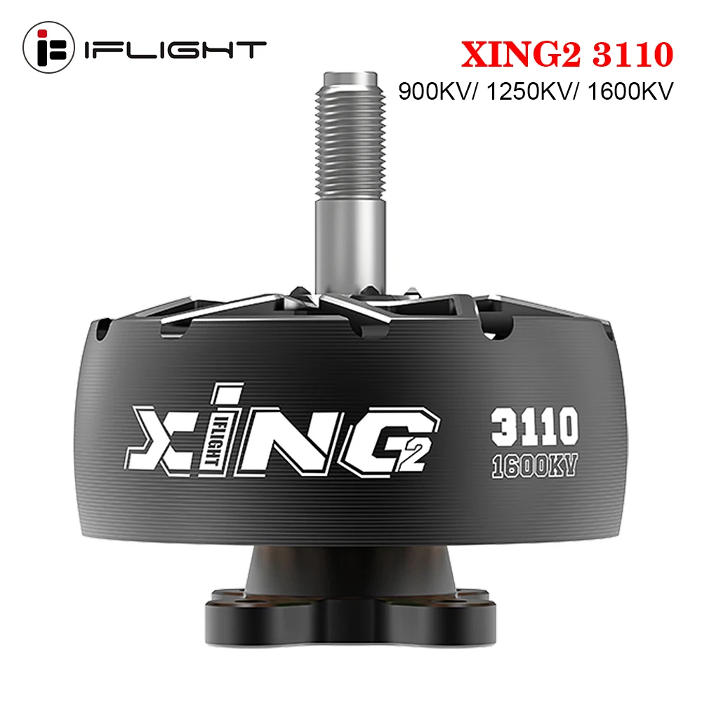 iFlight XING2 3110 900KV/ 1250KV/ 1600KV Brushless Motor 5mm Titanium Alloy Shaft Compatible 6-9inch Prop for RC FPV Drone