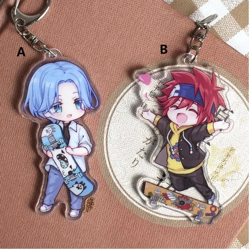 Anime Keychain Kyan Reki Hasegawa Langa Acrylic Keyring Strap Figure 6cm