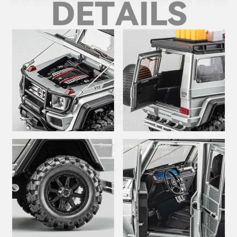 1:24 G550 Adenture 4X4 Alloy Cars Toy Diecasts Vehicles Metal Off-road Vehicle with Tools Cast Toy Car Model for Kids Gift Boy