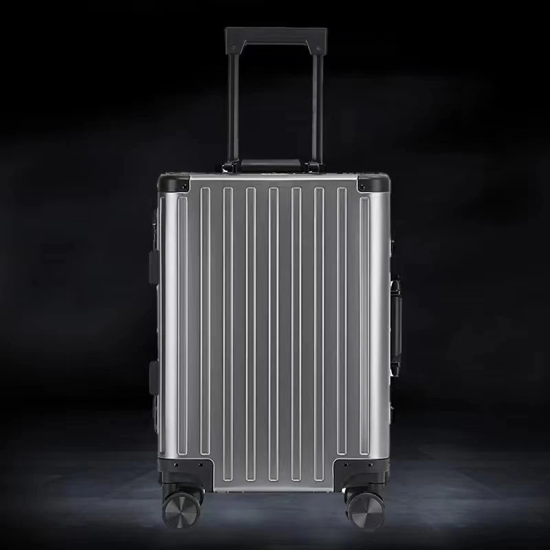 Valise d'embarquement en alliage d'aluminium et de magnésium, cadre physique en aluminium, roue universelle, boîte à roulettes, 20 po, 24 po, mode