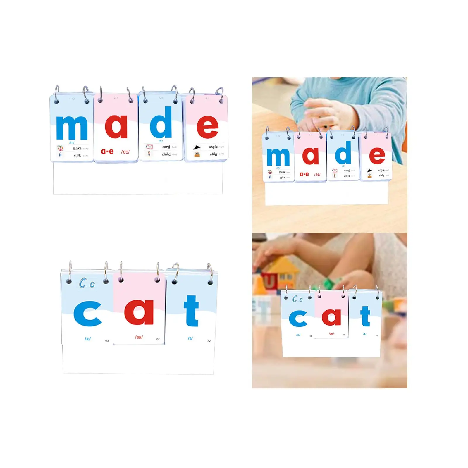 Baby Phonics Alphabet Flashcards Kindergarten Learning Activities English Phonics Card Desk Calendar for Holiday Gift Boys Girls