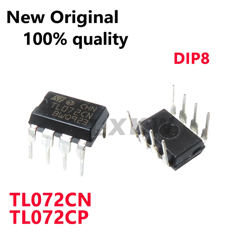 10/PCS New TL072CN TL072CP DIP8  JFET dual-channel operational amplifier chip In Stock