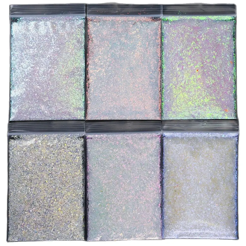 

50g DIAMOND AURA Irregular glitter CHUNKY IRIDESCENT WHITE IRREGULAR FLAKED GLITTER Opalescent Irregular Mylar Glitter Flakes
