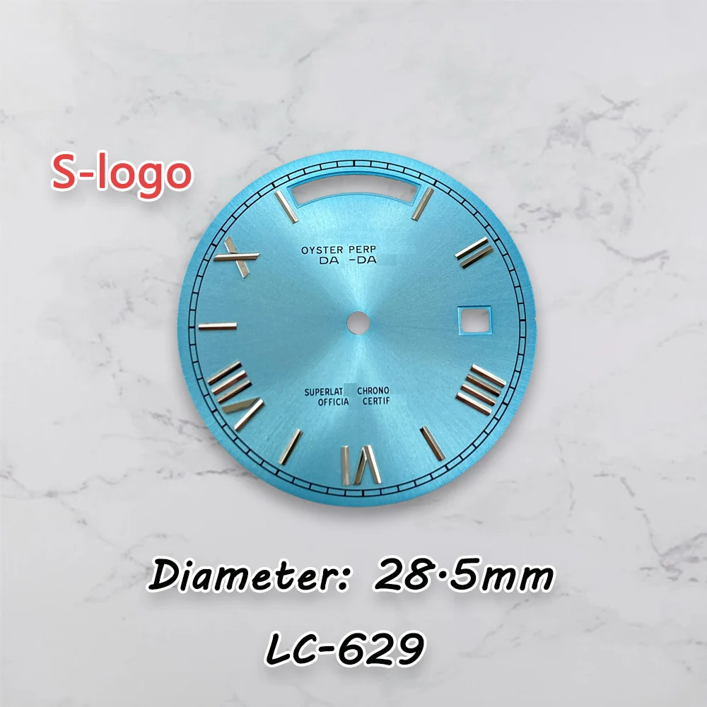 High-Quality New Pattern 31mm Rome Dial with S Logo Suitable fit 8285 Movement  Day And Date Dial Watch Accessories Repair Tool