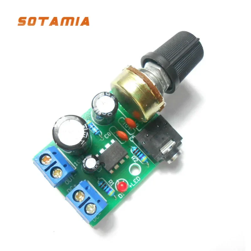 SOTAMIA Mini LM386 Power Amplifier Audio Board Mono Amplificador AMP With Tone Adjustment DC3-12V Home Sound Theatre DIY