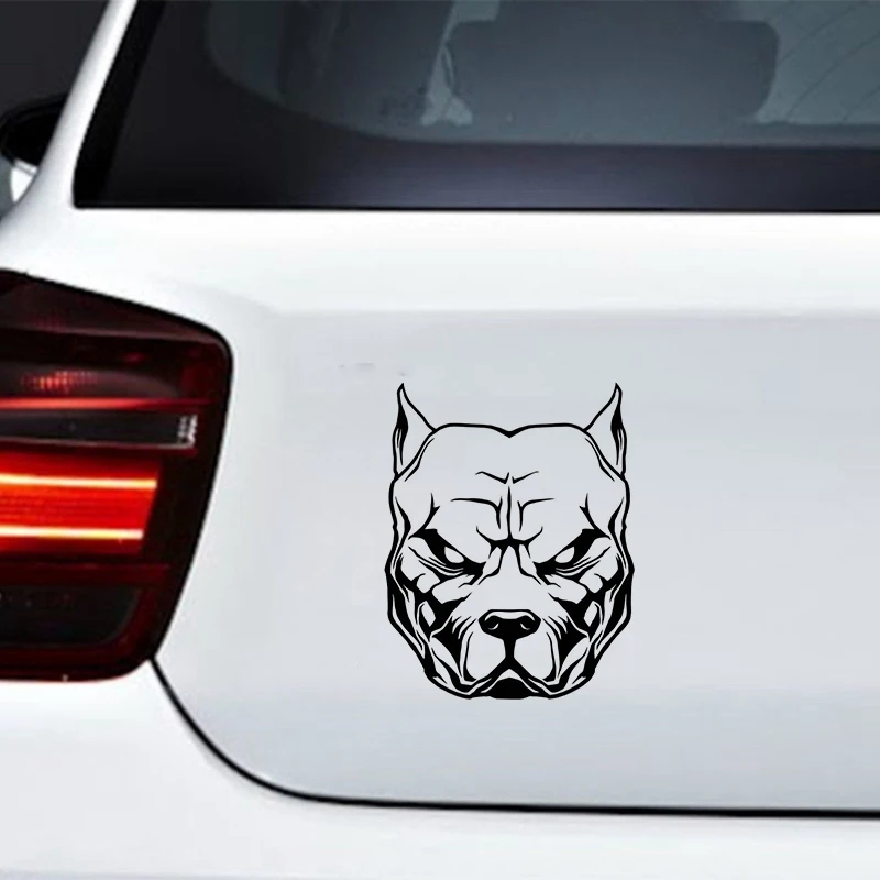 Motorcycle Sticker Dog Pattern Pit Bull Pitbull Reflective Car Stickers Moto Auto Decal Funny JDM Vinyl on Car Styling 19*15cm