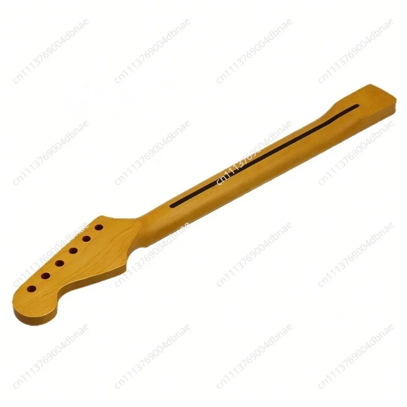 Suitable for ST Matte Yellow 6 Strings 22 Frets Electric Guitar Neck Peach Pipe Handle DIY Musical Instrument Electric Guitar