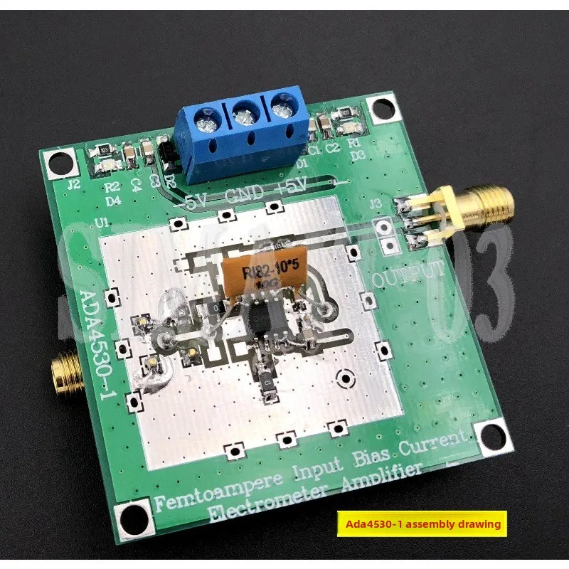 Class fA electrometer amplifier ADA4530-1 weak current measurement module photoelectric IV conversion