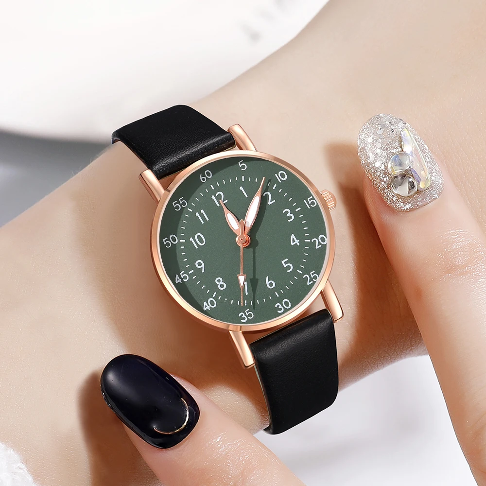 1PCS Couple Minimalist Style Double-Layer Arabic Numeral Dial Watch Casual Fashion Quartz Watch Is The Perfect Gift For Her