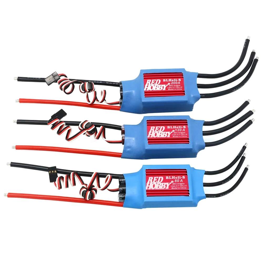 RedHobby BLHeli-S 80A 120A 200A 2-7S ESC Brushless Speed Control With 6V 5A UBEC For RC Airplane Helicopter Multirotor