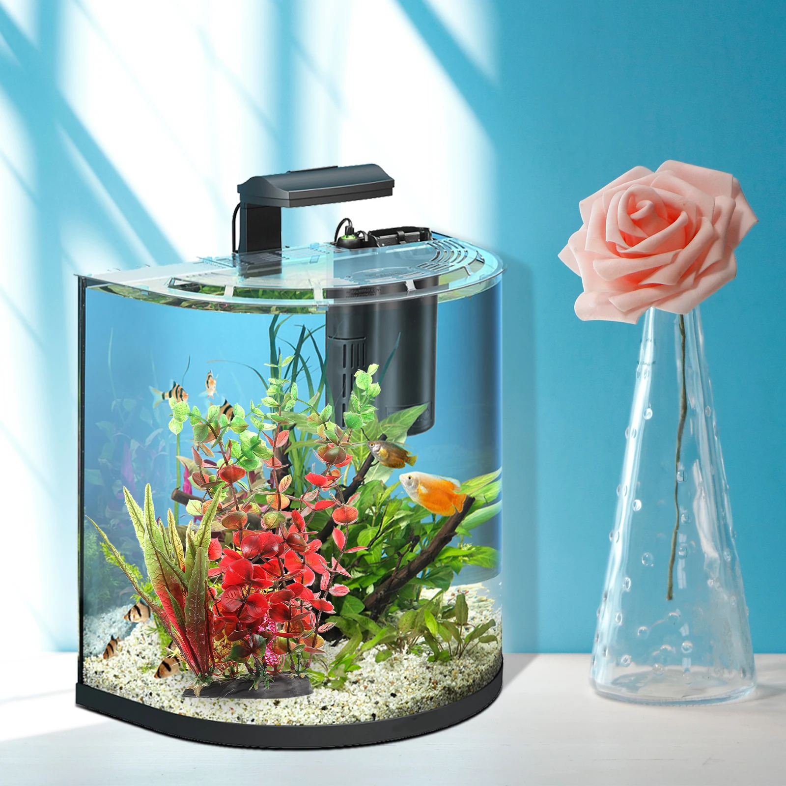 

2 Pcs Realistic Fake Plant Aquarium Decor Desktop Tank Accessories Compact Lifelike Plastic Plants Household for Home