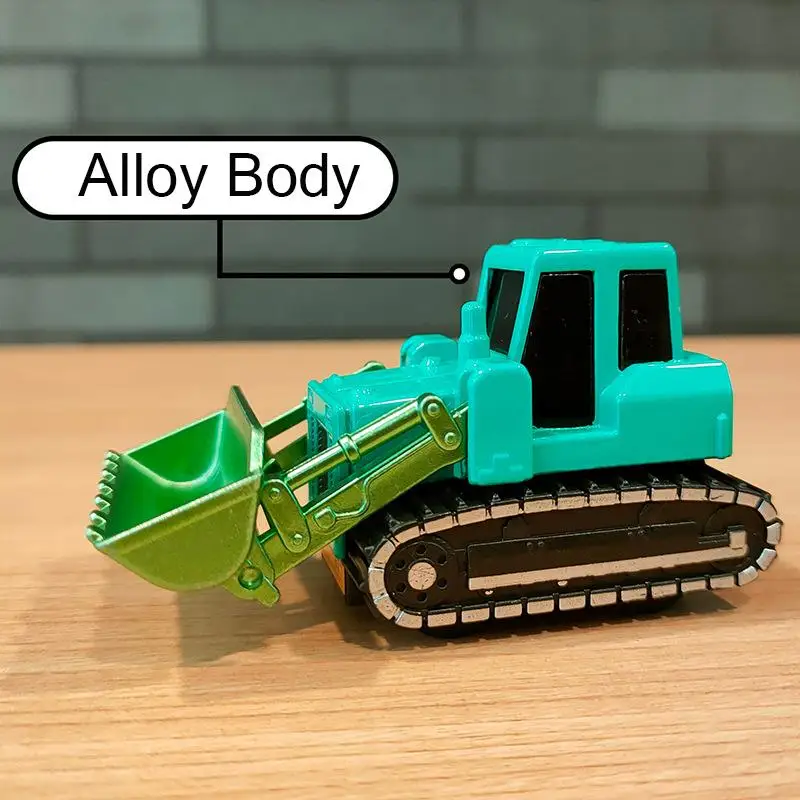 1Pcs Alloy Car Model Simulation Engineering Car Pull Back Car Toy With Transparent Storage Box Sliding Inertia Model Car Toy