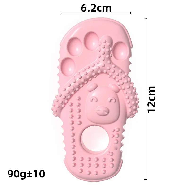 Dog Bite Slippers Toys Pets Biting Cats Dogs Protruding Points Grinding Cleaning Teeth TPR Voice Toys Food Clip Pet Toy Supplies