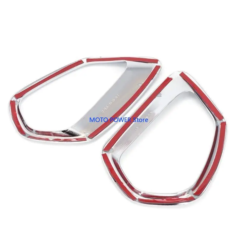 

G7ND 2 Pcs Chrome Car Back Rear Fog Light Lamp Cover Trim For Mitsubishi 20