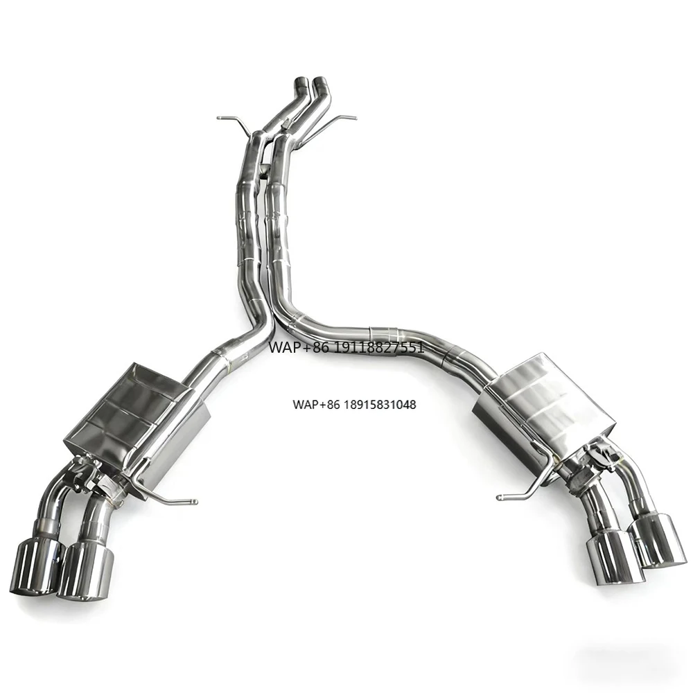 Modification Stainless Steel 1.5mm Thick Smooth Finish Mid-Rear Section Valved Exhaust Adjustable Valve for  3.0T