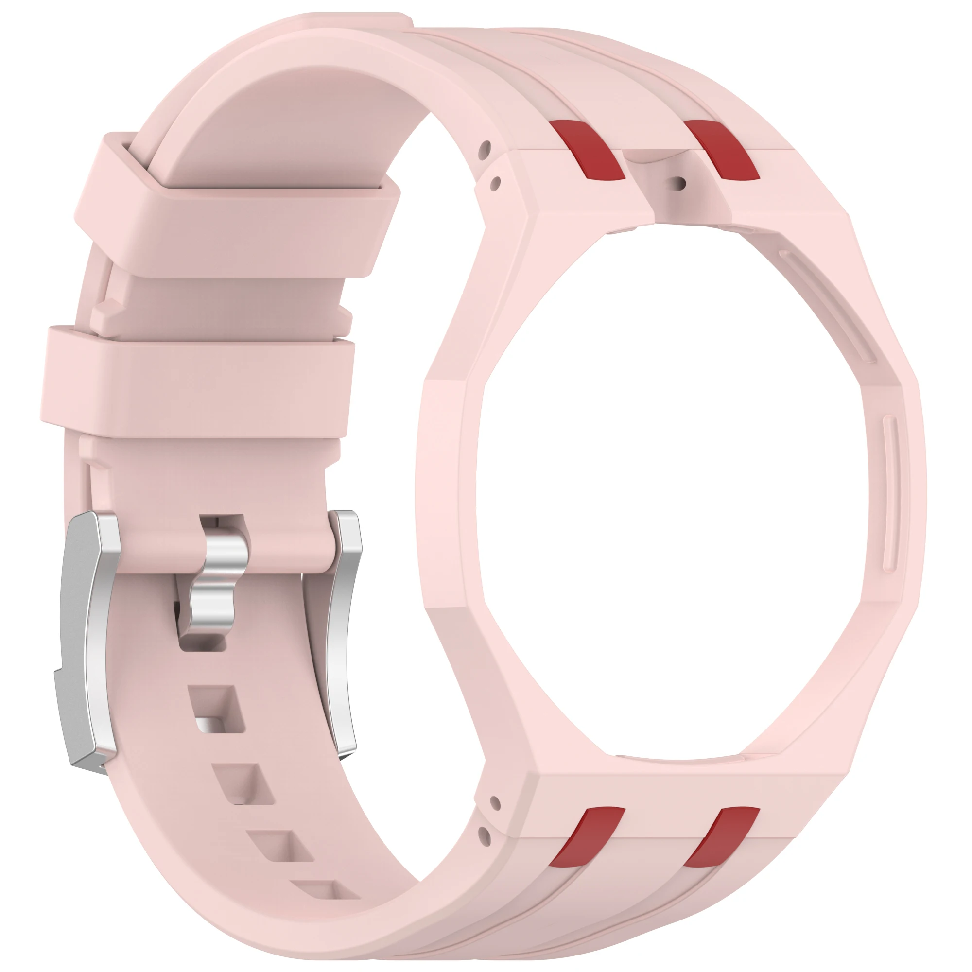 2-in-1-PC-Gehäuse + Silikonarmband für Swatch X AP Royal Pop Taschenuhr-Umbau zum Armbanduhren-Integrationszubehör