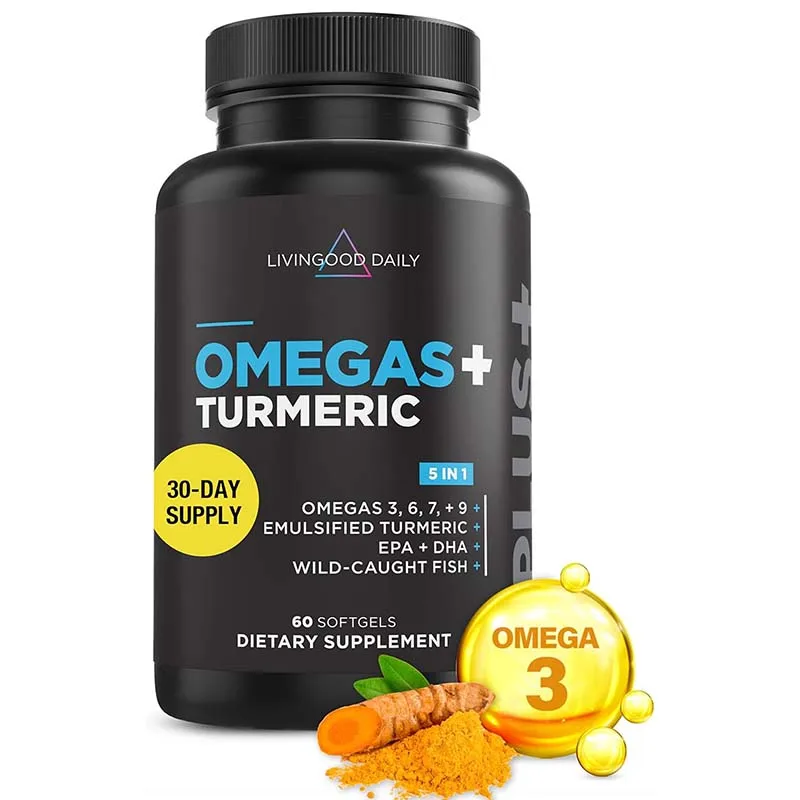 Premium Omega 3 Fish Oil Capsules, Boost Mental Clarity, Support Cardiovascular Health, Joint Discomfort & Stress Relief