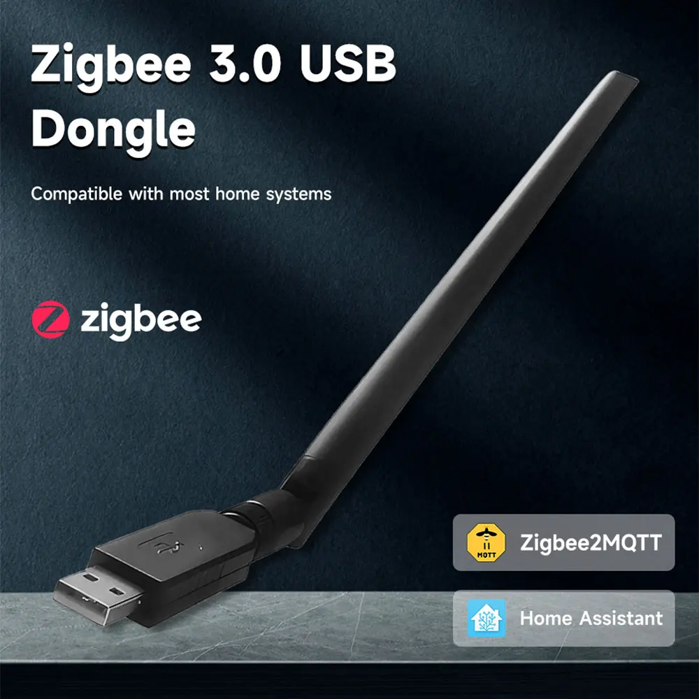 iHseno Zigbee Dongle USB3.0 Zigbee 2MQTT Antenna for Most Smart Home Systems Zigbee3.0 Gateway Max 20DBm Home Assistant