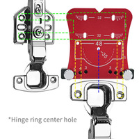 New  Woodworking Hinge Hole Opener Punch Tool Quick And Precise Drilling And Mounting Of Hinges Punch Locator And Limiting Frame