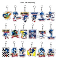 Anime Super Hedgehog Sonic Doll Cartoon Acrylic Keychain Backpack Pendant Car Keychain Accessories Small Gifts