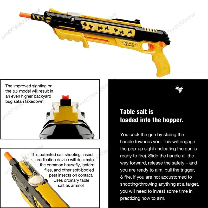 Nowy 3.0 celowanie laserowe instrukcja sól pociskowa pistolet na muchy zabawki dla dzieci zabawki dla dorosłych sól pociskowa pistolet do zabijania