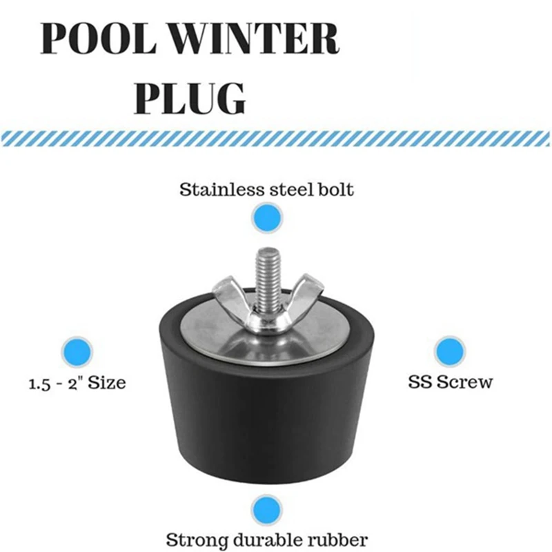 3Pcs 38Mm Rubber Winterizing Plug Swimming Pool Sealed Anti-Freeze Expansion Plug Drain Pipe Pipes Antifreeze image 4