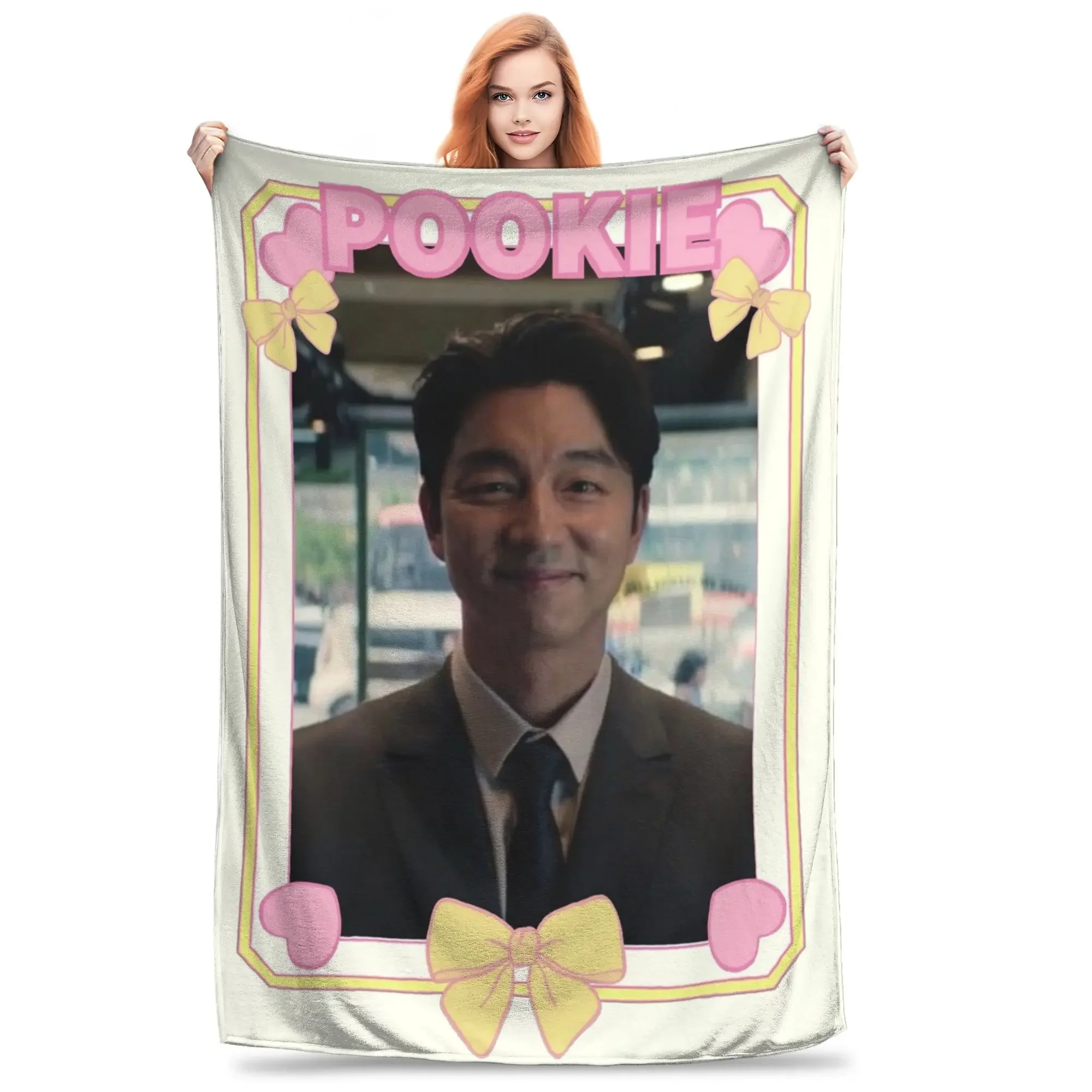 

Gong Yoo Inspired Plush Throw Blanket Warm and Cozy for Bed or Lounge Perfect for AutumnWinter Home Textile