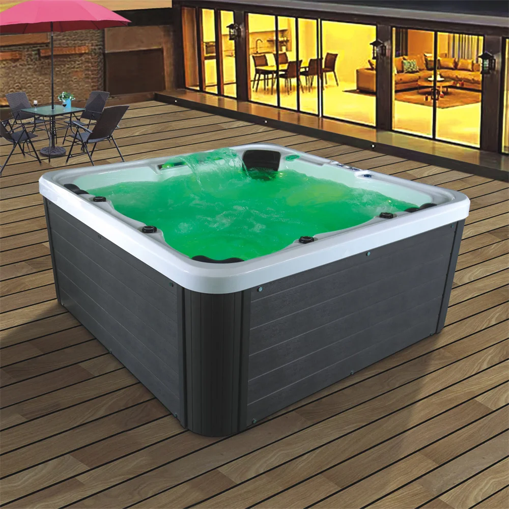 Hot Selling Aqua Gallery New Style Brown Outdoor Spas Hot Tubs Person Acrylic Whirlpool Bathtub