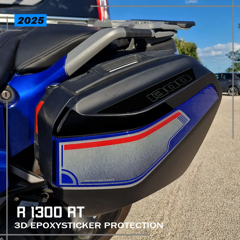 R1300RT Triple Black Motorcycle Accessories 3D Gel Sticker For R 1300 RT Impulse 2025-2026 Luggage Decal