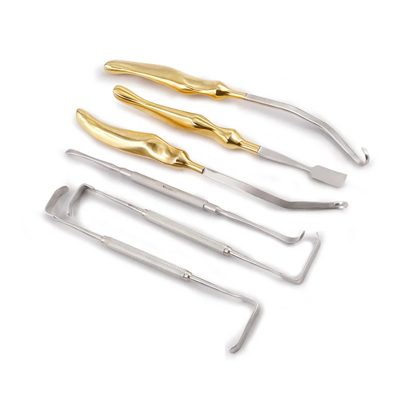 Rib Cartilage Six-piece Nose Surgery Instrument Rib Cartilage Peeler Puller Peeler Double Head Left and Right Shovel