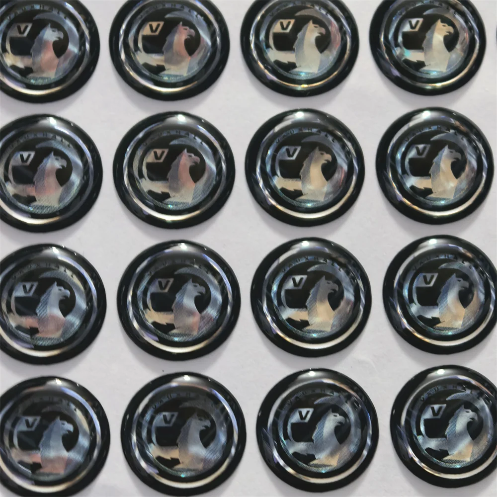 For VAUXHALL Corsa Zafira Insignia Mokka DIY 13mm 14mm Epoxy Crystal Car Key Shell Fob Sticker Remote Emblem Symbol Badge  Label