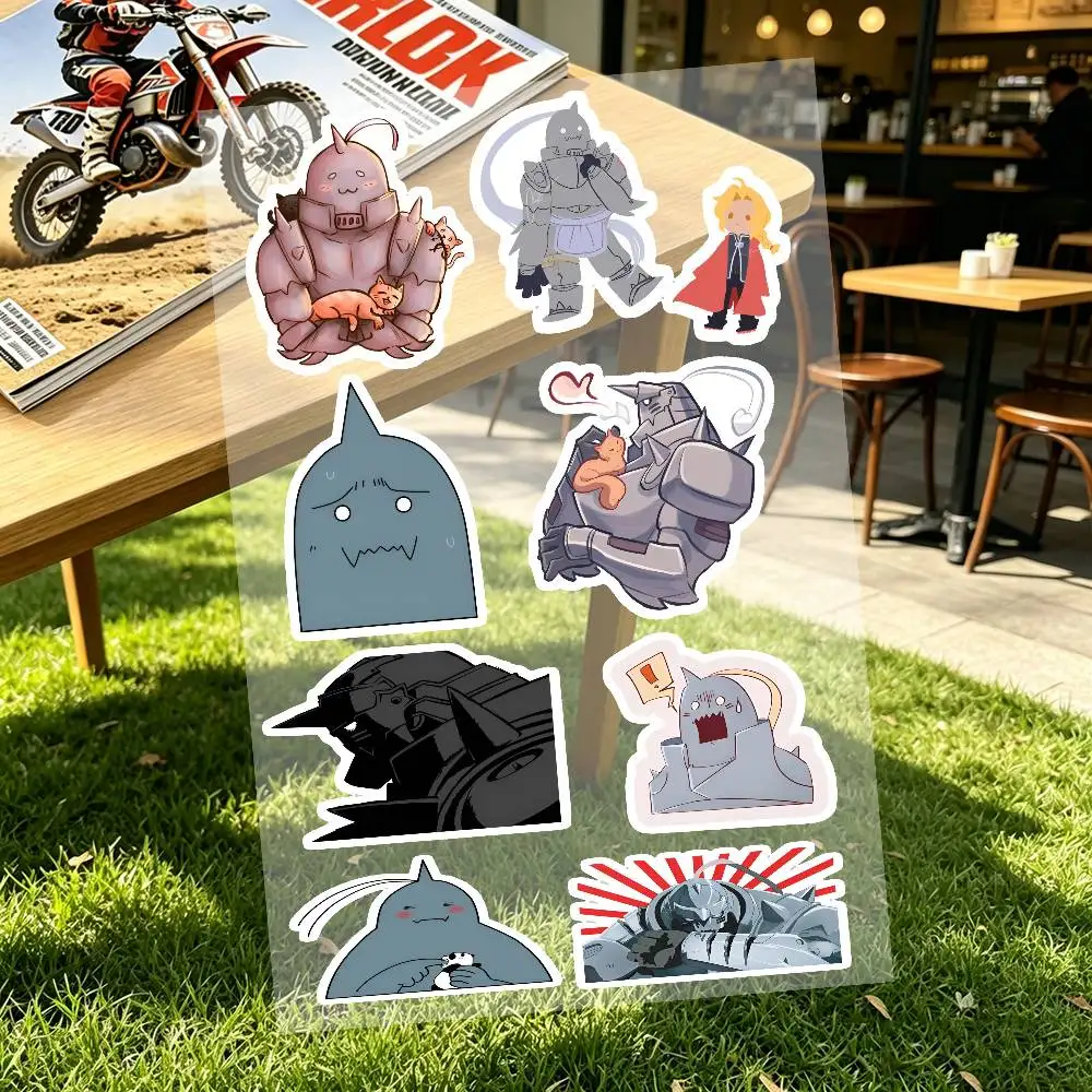 Alphonse Elric Anime Motorcycle Decal Sticker Kit Reflective Graphics For Helmet Tank Fairing Body Custom Bike