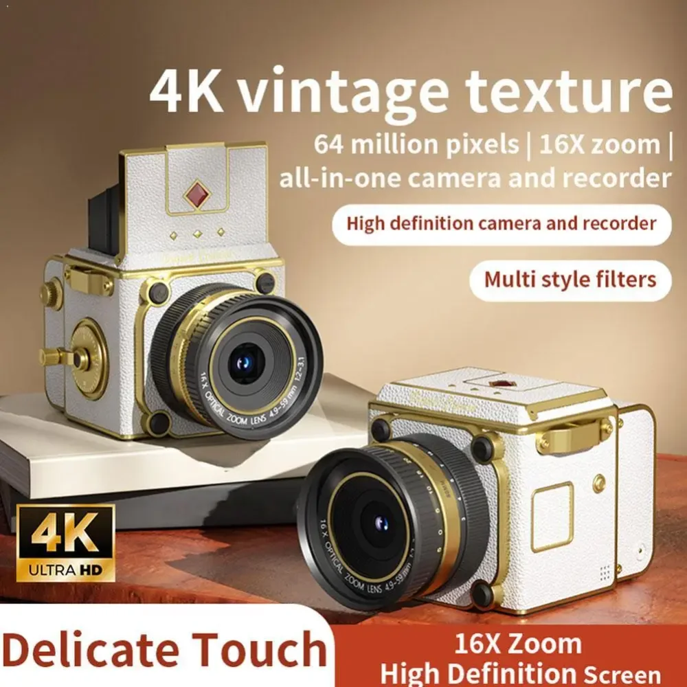 

Retro Portable CCD 16X Digital Zoom Student-Friendly Simulation Double-Reflex Digital Camera for Beginner Photography
