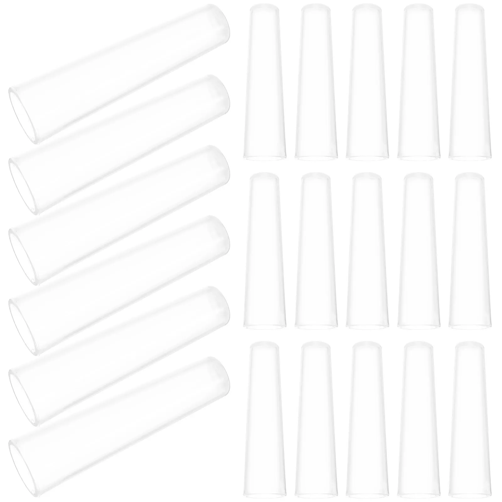 50Pcs Pencil Caps Transparent Clear Plastic Extenders Protective Pencil Tip Covers for Home Office Sketching Pen Extender Cap