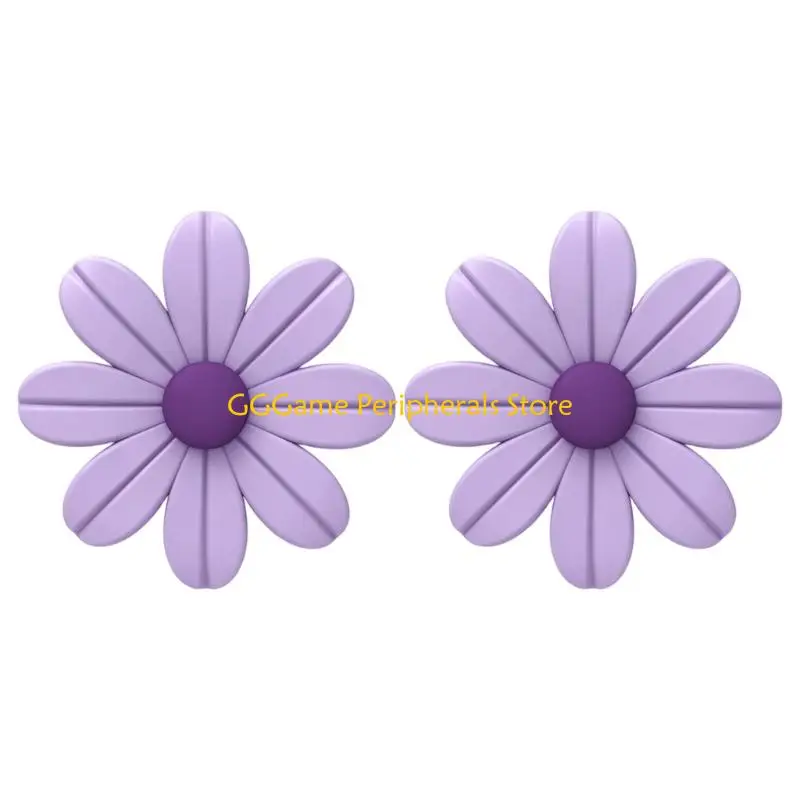 U55B Pack of 1 Pair Silicone Flower Headphone Accessories Decorative Ornaments for Fashion Forward Personalization