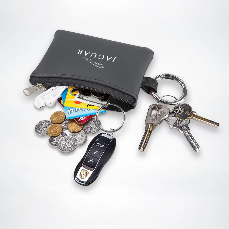 حقيبة مفاتيح السيارة عملات جلدية محفظة بطاقة صغيرة الحقيبة الهدايا الزخرفية لجاكوار F-Type S-Type X-Type XF F-Pace XE I-Pace F E-Pace X