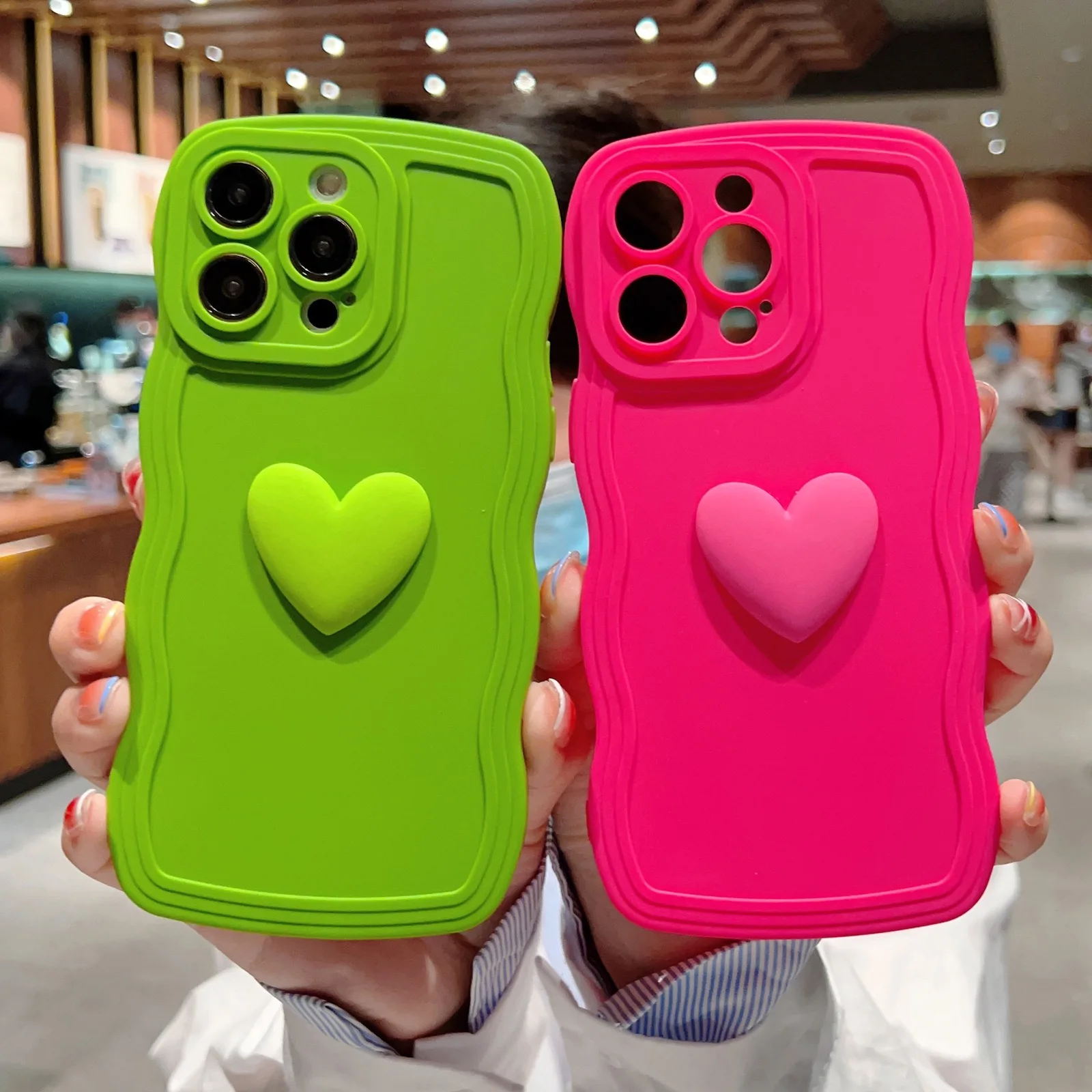 3D Heart Soft Silicone Phone Case For Motorola Moto G53 G23 G13 G30 G10 G20 G72 G73 E13 E22 Back Cover