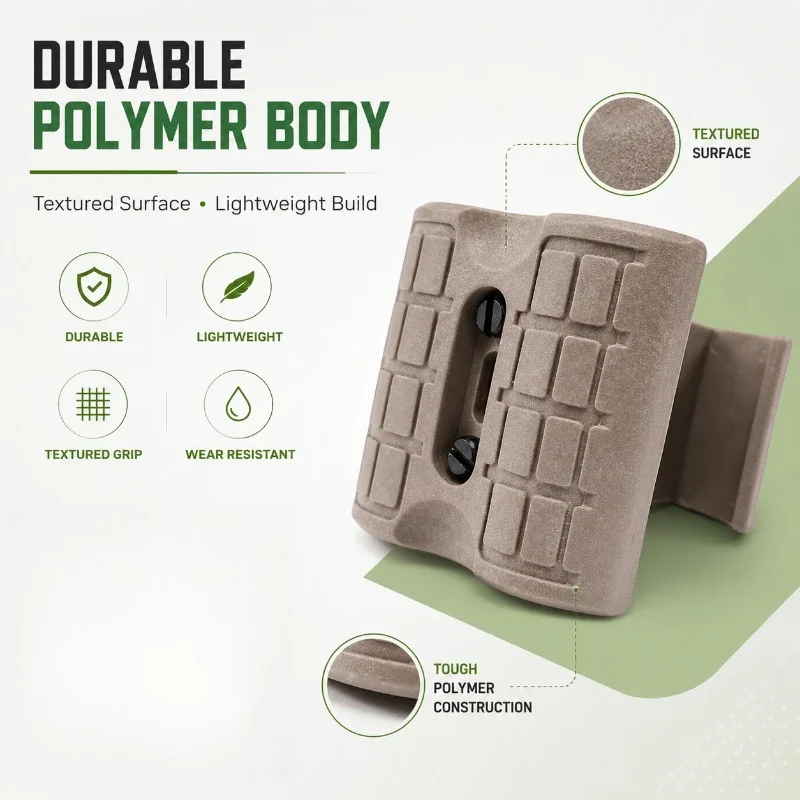 Durable Plastic Double‑Connecting Holder, Anti‑Slip Textured Model Accessory With Matching Fastener Parts