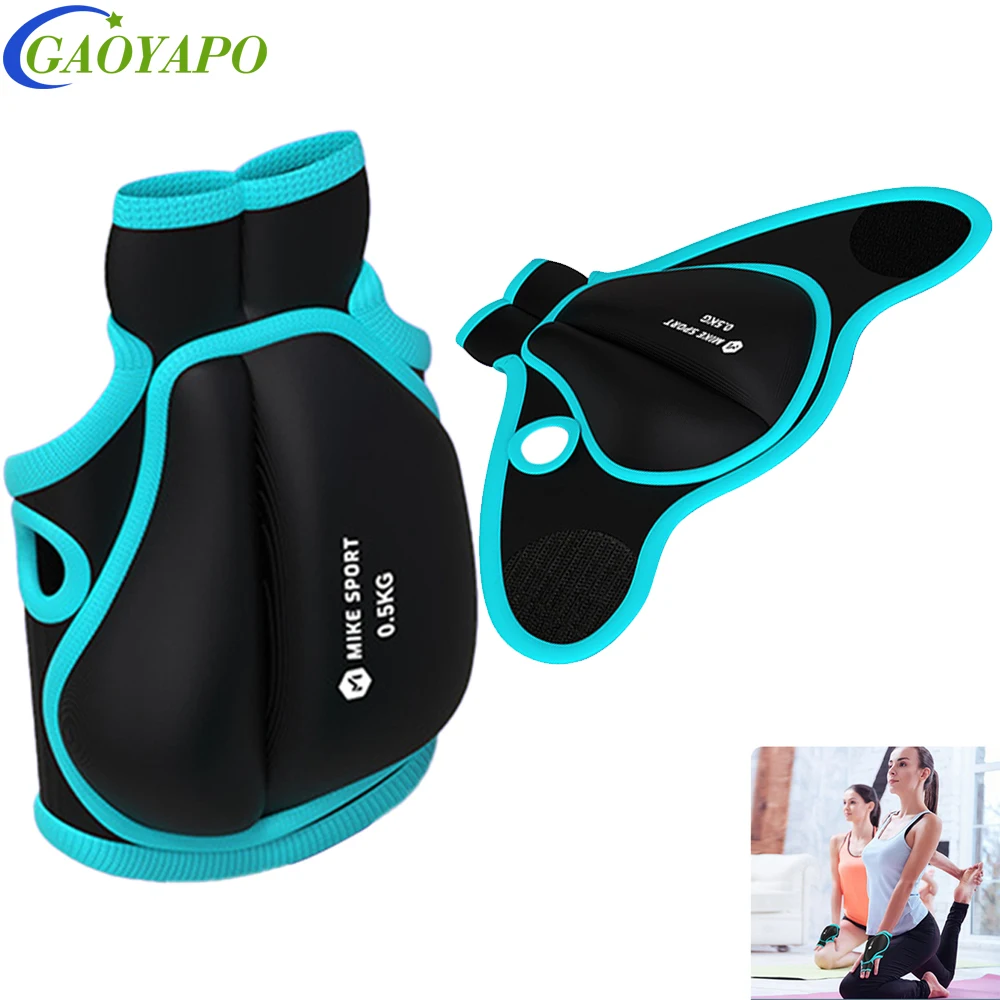 Guantes de entrenamiento ponderados 1kg con orificios para los dedos | Pesas de muñeca ajustables para boxeo, ejercicios de brazos y entrenamientos en casa para hombres y mujeres