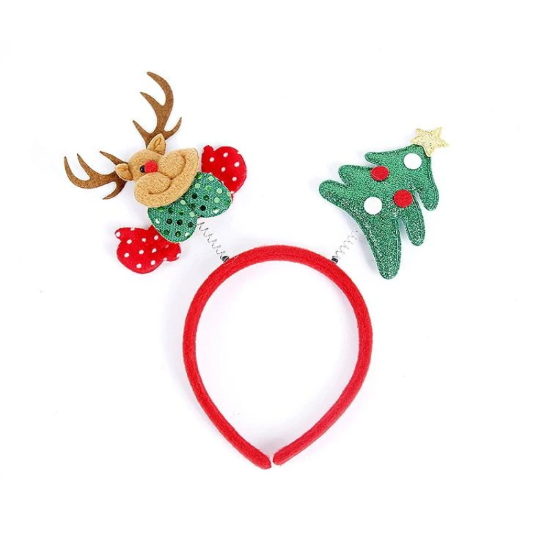 

*Arrival Cute Santa Claus Christmas Elastic Plastic Ring Hair Decoration Dot Doll Hair Bands Hair Accessories