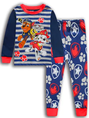 PAW Patrol  Spring Autumn Long Sleeve Baby Boys Clothing Sets Children's Pajamas Girls Cartoon Sleepwear Set Home Clothes 2pcs
