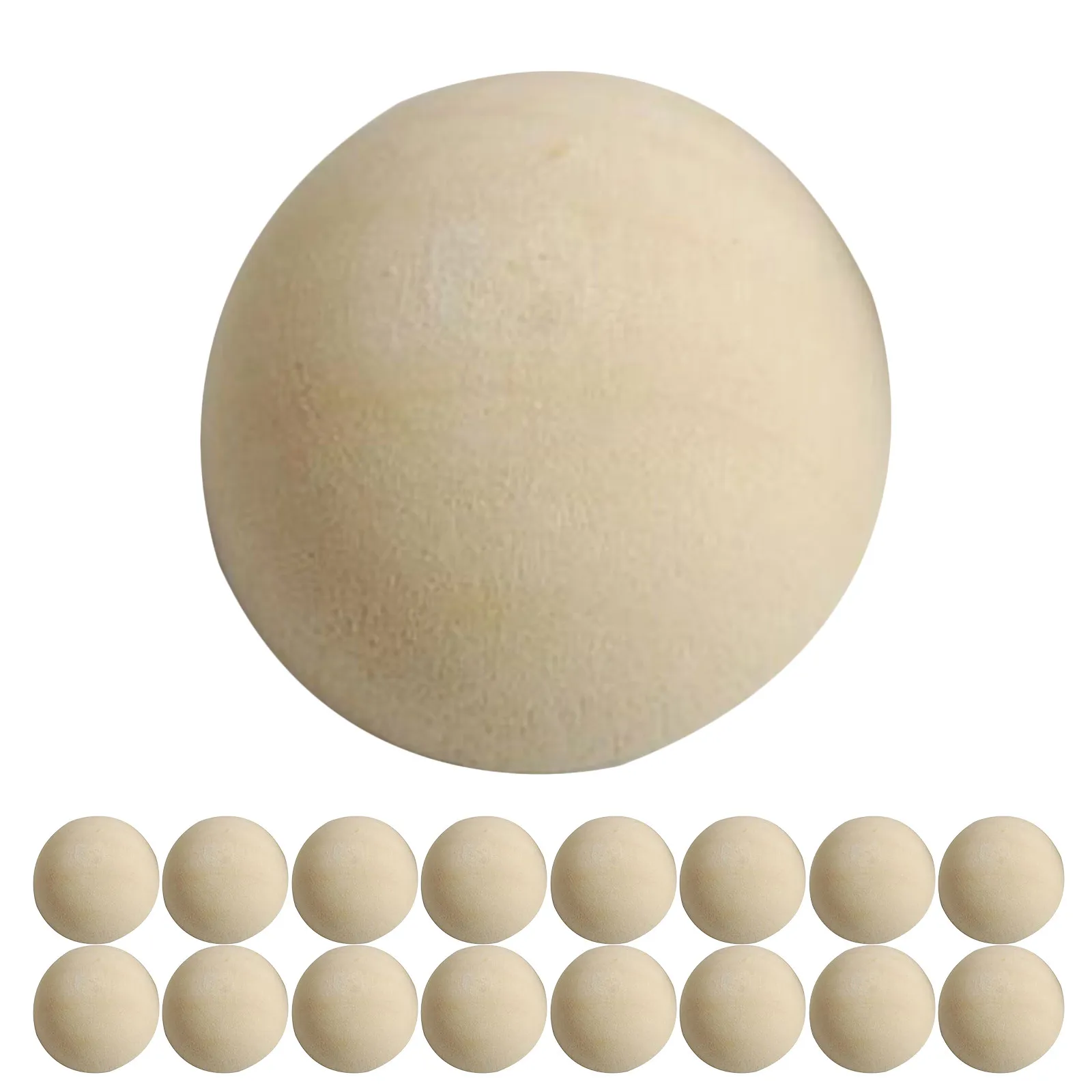 

50Pcs Mini Hemisphere Half Wooden Balls Unfinished Smooth DIY Craft Supplies Art Projects Light Yellow 25Mm