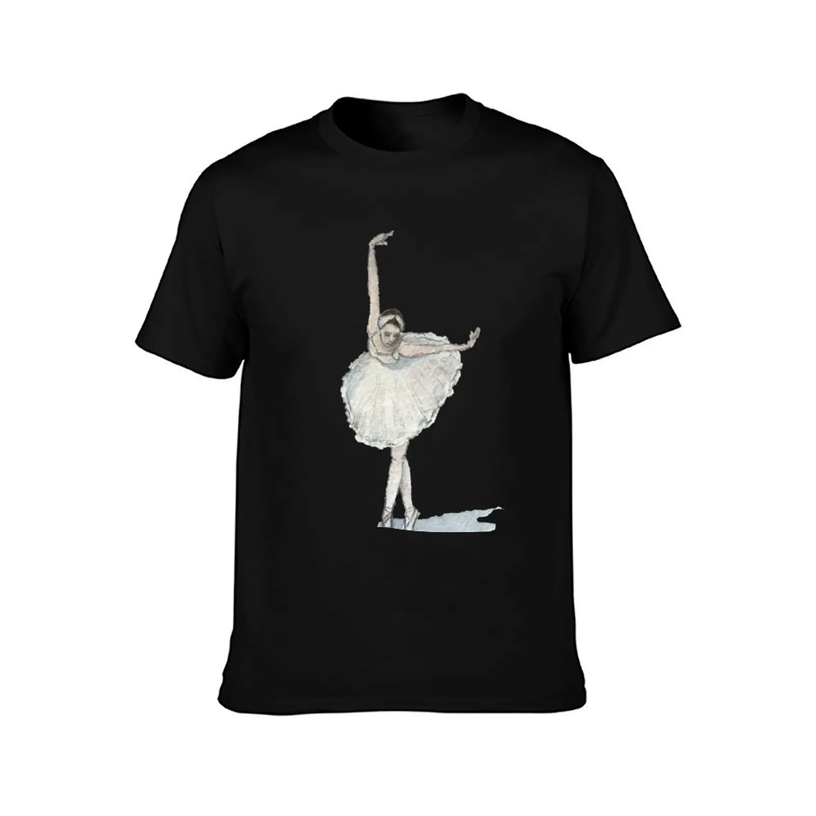 White Swan ballet T-Shirt Fashion Print Casual Short Sleeve T-Shirt