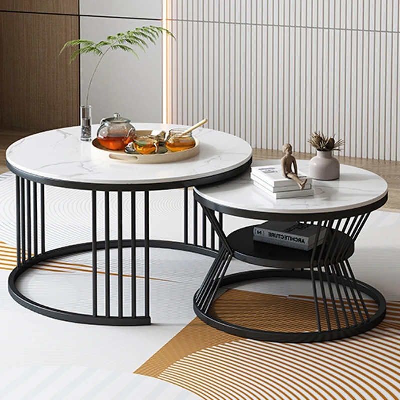 

Round Luxury Coffee Table Nordic Metal Bedroom Living Room Coffee Table Center Floor Mesas De Centro Para Sala Home Furniture