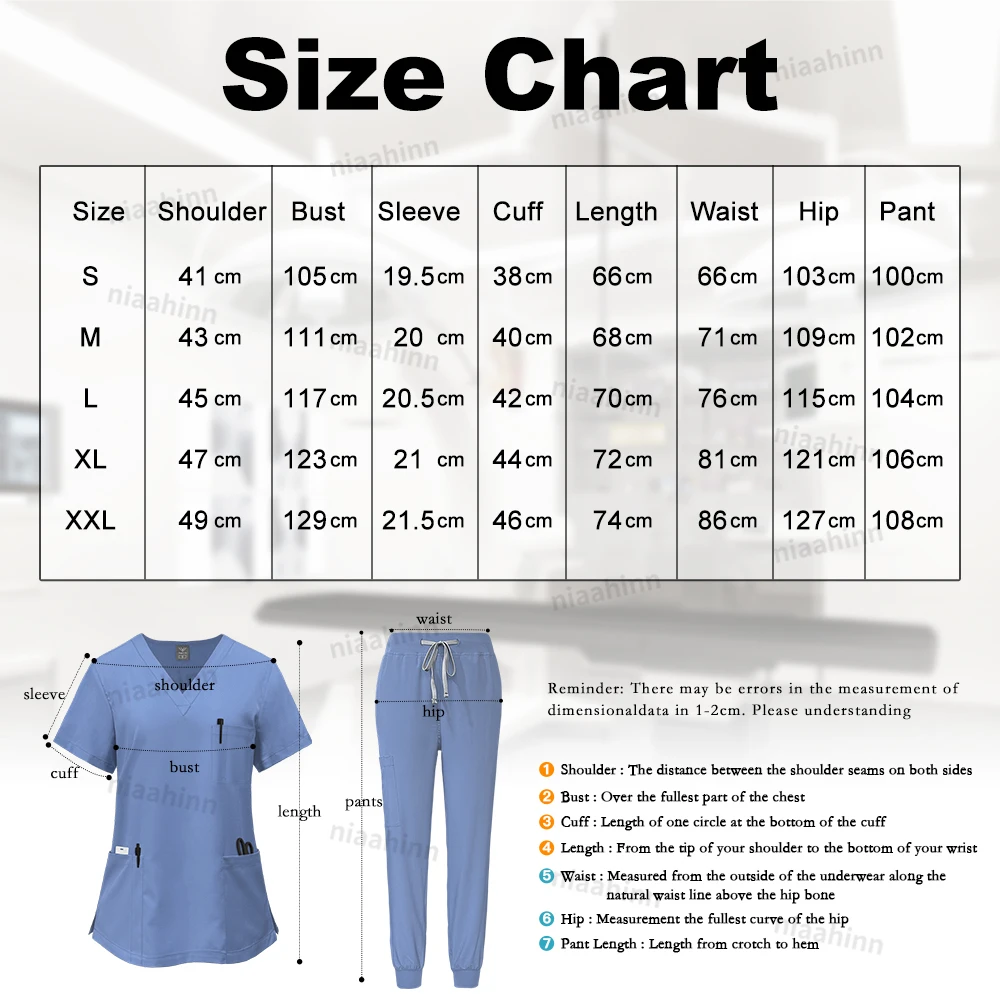 Scrubs Uniform  Medical Clothing for Women Healthcare Dental Clinic High Quality Uniforms Multicolour Work Wear Tops+pants Suit