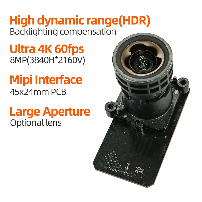 GOOD 8MP Large Aperture Lens 260 Degree Fov Fixed Focus 4K MIPI Camera Sensor Module IMX678 for Low Light Sensor
