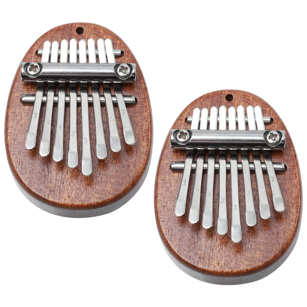 

2Pcs African Kalimba 8 Keys Wooden Finger Piano Compact Lightweight Musical Instrument Ideal for Travel Practice