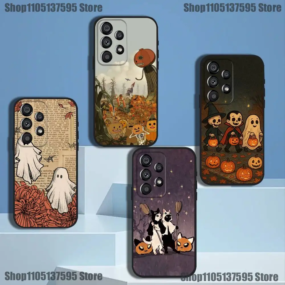 

Halloween Trickster Phone Case For Samsung Galaxy A73,31,32,72,41,53,52,71,22,5G,Note,J7,8,9 Soft Black Cover