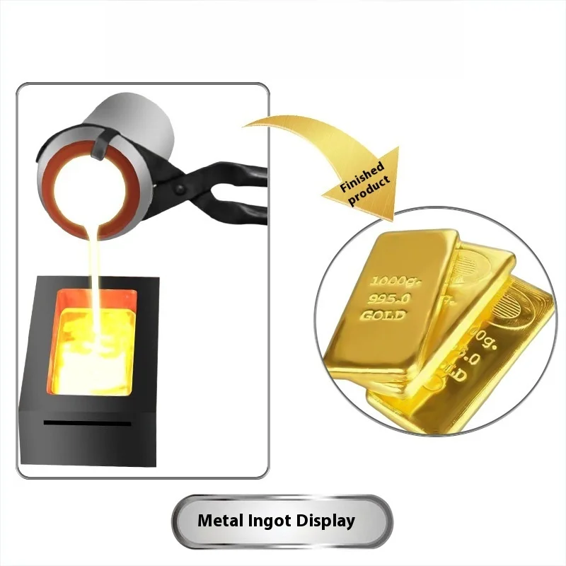 Hydraulischer Kipprefen, große Kapazität, Silber, Kupfer, Aluminiumlegierung, Mittelfrequenz-Induktionsheizgeräte