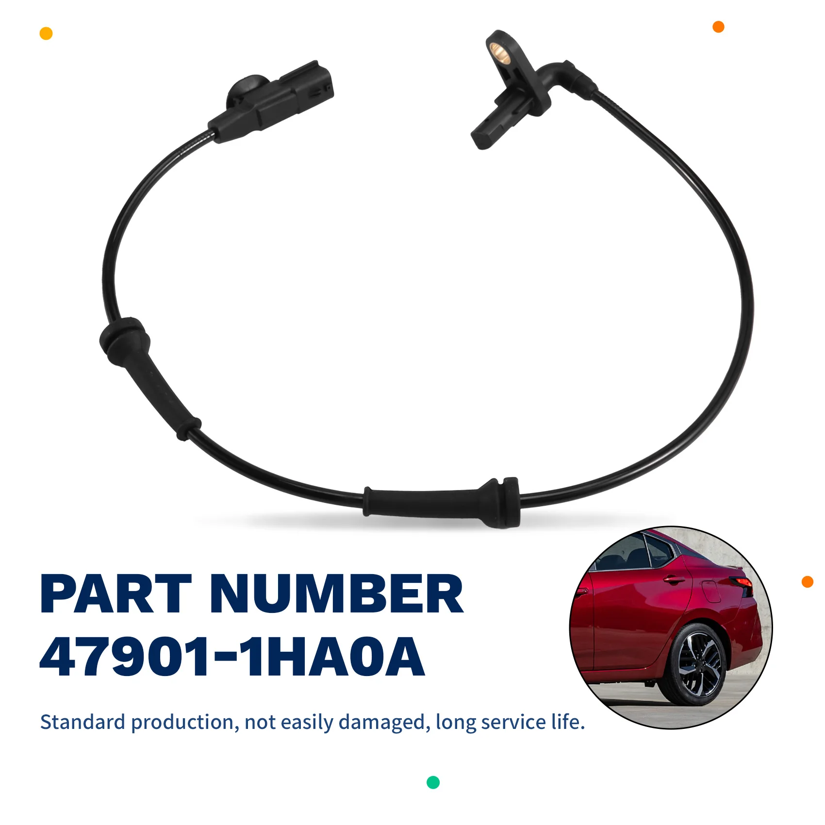 AB16-47901-1HA0A سرعة عجلة مستشعر ABS الخلفي الأيسر لـ 2010-2019 نيسان ميكرا مارس K13 ألميرا فيرسا صني لاتيو N17_ #3